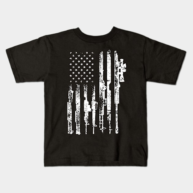 Gun The Flag Kids T-Shirt by QUYNH SOCIU